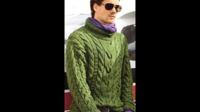 Мужской Свитер, Джемпер, Пуловер Спицами - 2019 / Male Sweater Pullover смотреть онлайн