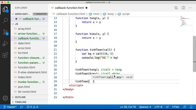 JavaScript Advance 5 - Function Callback | JMaster.io Trung Tâm Java смотреть онлайн