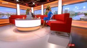 Naga Munchetty | Blue Dress Amazing Legs!