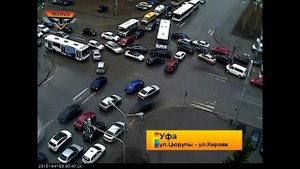 Отключение светофора = пробка на 1 час. г. Уфа, ул. Кирова - Цюрупы, 09.04, 9 утра
