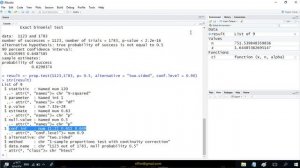 Using R to construct a confidence interval for the population proportion