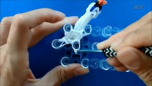 Фигурка лебедя из резинок 3D