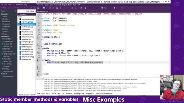 Static variables and functions - C++ programming practice
