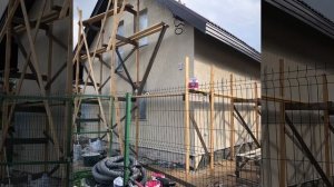 Дом газоблок , фасад Штукатурка короед!!!