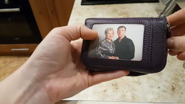 Удобный кожаный кошелёк для карточек и денег с AliExpress/распоковка посылоки смотреть онлайн