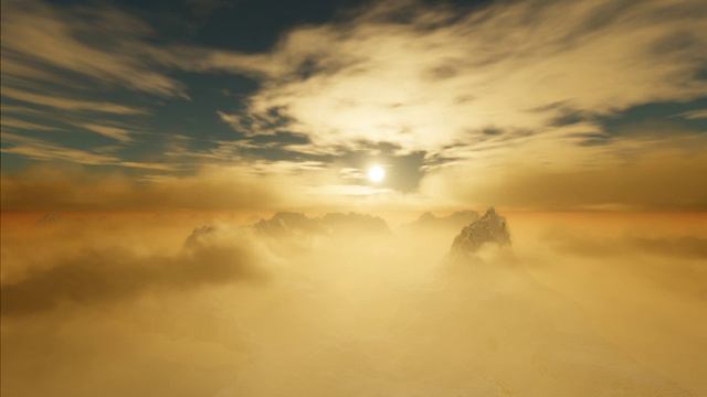 Minecraft Distant Horizons: Sunrise view from the snowy Peak смотреть онлайн
