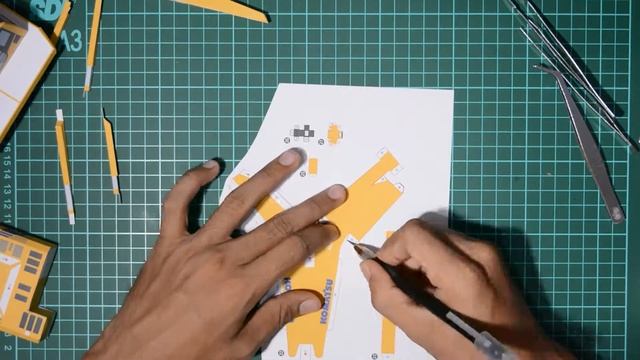 komatsu pc 200 excavator papercraft part 2 смотреть онлайн