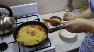 Постный кус-кус с овощами.