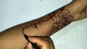 Girl Face Tattoo Design/ Latest Girl face and flower tattoo for girls/cover up tattoo design on han