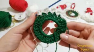 Вяжем крючком рождественские веночки. Christmas wreaths. Crochet. Holiday decor