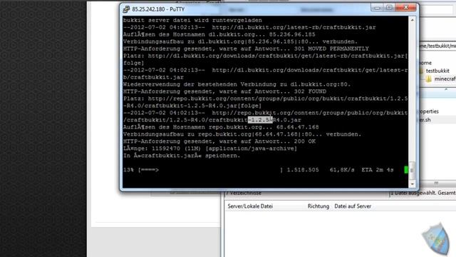 Minecraft Bukkit 1.2.5 auf ein Linux Root-Server System installieren by BukkitSupport [GER] [HD] смотреть онлайн