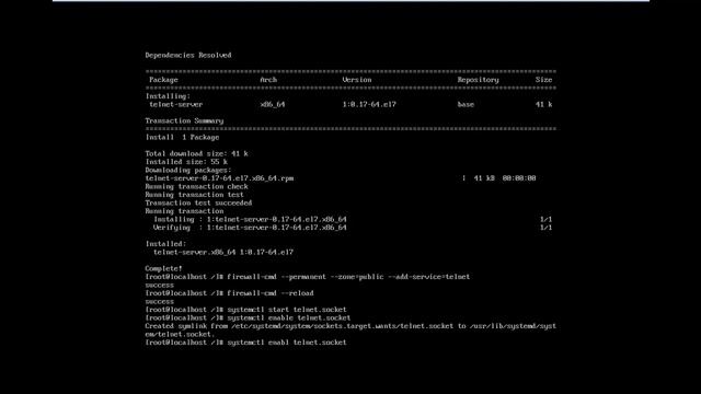 Configured Telnet in Centos 7 смотреть онлайн