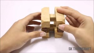 Как собрать кубик из дерева с 10 частями