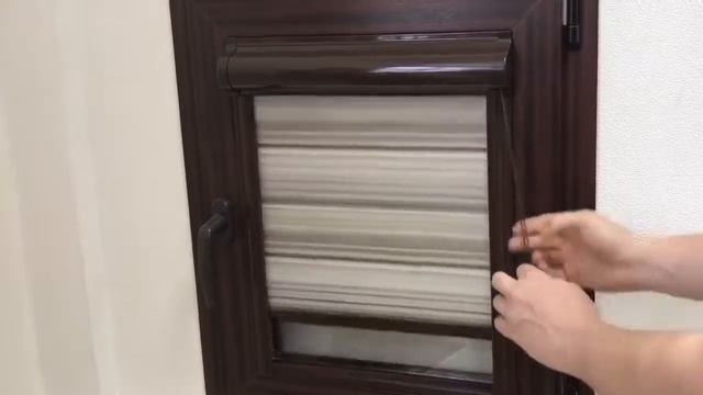 Кассетные рулонные шторы с направляющими цвета Венге   ламинация