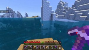 Приручили белого медведя в майнкрафт!!!