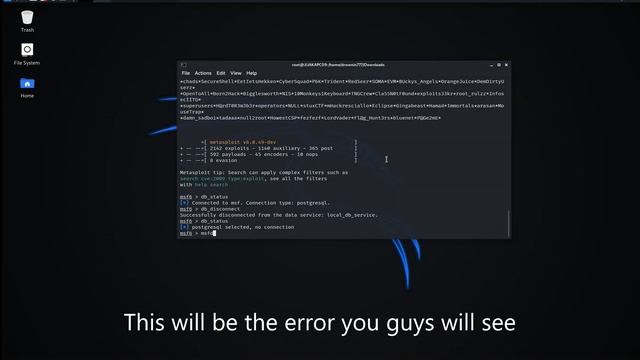 How to solve Metasploit Database no connection | Easiest Way (2021) | 100% WORKING