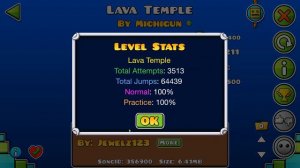 Lava Temple by Michigun 100% (Medium-Hard Demon)