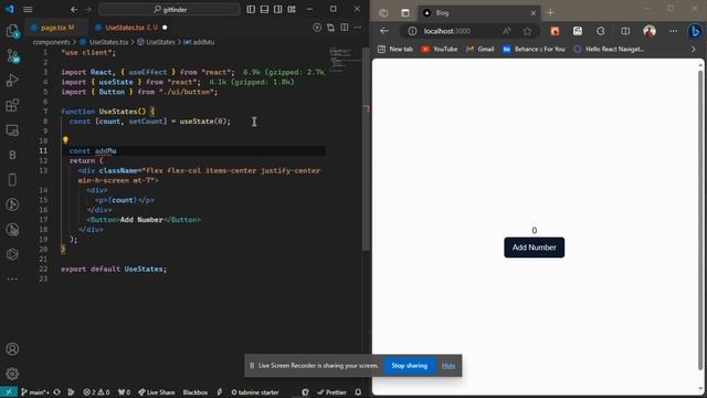 React useState Hook Tutorial: Simple State Management in Functional Components #reactjstutorial