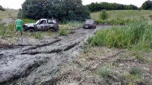 Уаз Патрол Тойота в жесткой грязи!Уаз с мотором Мерседес на вояках!offroad 4x4