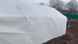 Видео — Теплица «Дачная» стальной каркас, сменный чехол из агрола (Спанбонд)