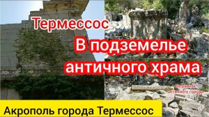 Акрополь города Термессос. Храм, главная колонная улица.