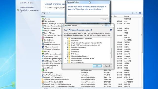 แนะนำ-How to Enable TFTP and Telnet Client in Windows 7 смотреть онлайн