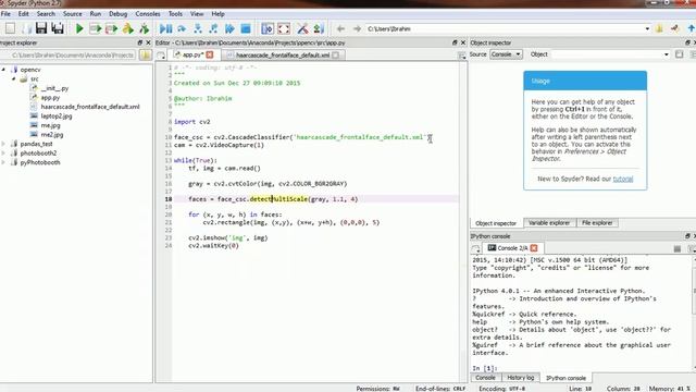 OpenCV3 Tutorials 8: Detecting Face in Video or Webcam (stream of frames) смотреть онлайн
