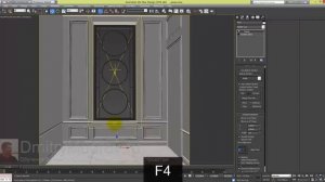 21 Декоративный молдинг на стене в 3d max