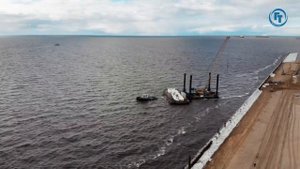 Морской порт Усть-Луга. Строительство объекта ООО СУ "ГТ Морстрой". Апрель 2020г.