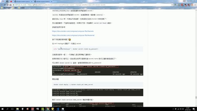 Docker Swarm Manage sensitive data with Docker secrets - 實戰篇- PART 7 смотреть онлайн
