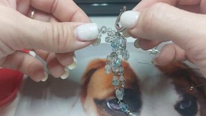 Серьги-грозди на пинах "Снежная Королева" своими руками