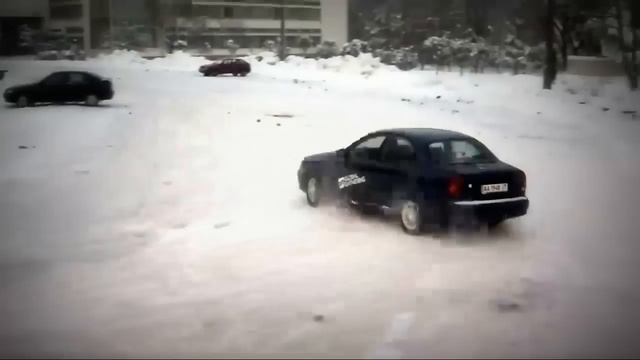Daewoo Lanos winter drift / Зимний дрифт на Деу Ланос смотреть онлайн