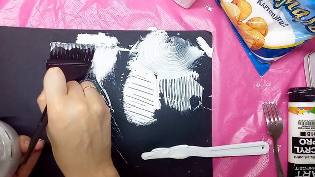 Текстурная паста своими руками за 5 минут.Как замешать текстурную пасту .Акрил.Декор.Холст. смотреть онлайн