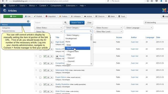 Joomla 3.x. How To Check The Article On The Front-end смотреть онлайн