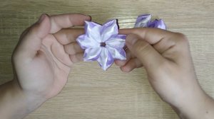 Посмотрите как просто сделать ЦВЕТОК ИЗ ЛЕНТ. Цветы из лент. Канзаши.