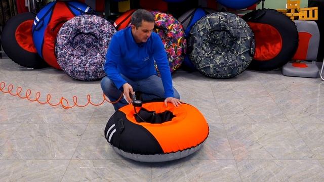 Как правильно накачать ватрушку,тюбинг.Инструкция. смотреть онлайн