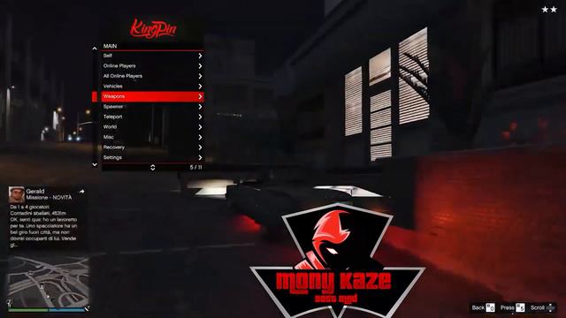 Gta V mod menu - KINGPIN - 1.57 - Undetected - 26/09/2021