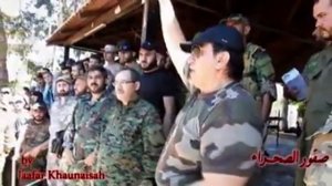 Syria, Latakia, Syrian Arab Army - Mohammad Jaber Leader of Desert Falcons Visits Soldiers.