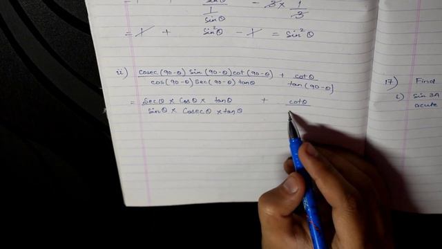 Class 9 | M.L Aggarwal | Trigonometric Ratios & Standard angle | Ex 18.2 | Part 03 смотреть онлайн
