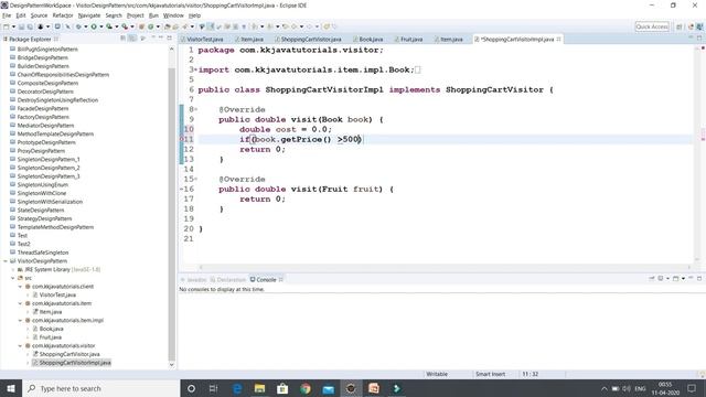 Visitor Design Pattern Implementation in Java ? || Design Pattern Interview Question
