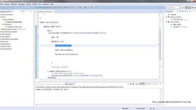 Curso Java. Streams II. Accediendo a ficheros Escritura. Vídeo 153 смотреть онлайн