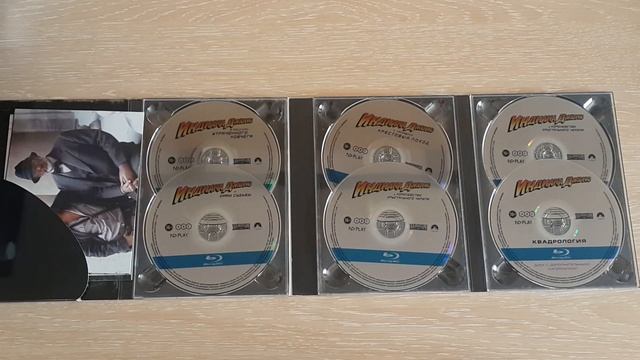 Распаковка blu-ray Индиана Джонс квадрология / Indiana Jones collector's edition unboxing смотреть онлайн