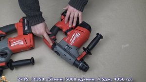 Перфораторы US Milwaukee M12 2416 (BH), M18 2712 (CHX), 2713 и 2715(CHPX)
