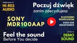 HIGH QUALITY SOUND High Definition Hi-Res Audio HQ SONY słuchawki music