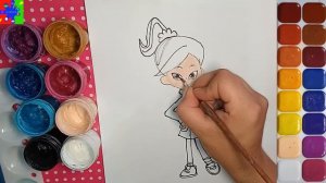 Чуч-Мяуч Варя из нового мультика. Раскраска для детей