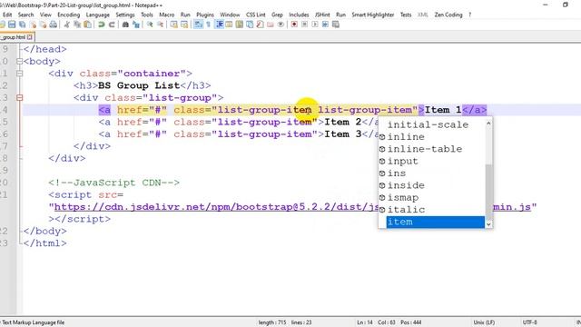 Bootstrap-5 Bangla Tutorial | list group | ওয়েব ডিজাইন অ্যান্ড ডেভেলপমেন্ট টিউটোরিয়াল | Part-20 смотреть онлайн