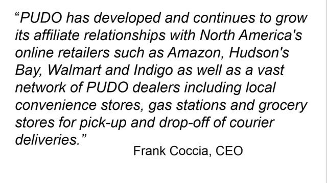 PUDO Inc. (CSE:PDO) new listing on Canadian Securities Exchange смотреть онлайн