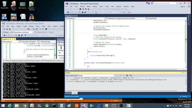 Modify the Asynchronous Server and Client Example Microsoft Visual Studio C# Console App смотреть онлайн