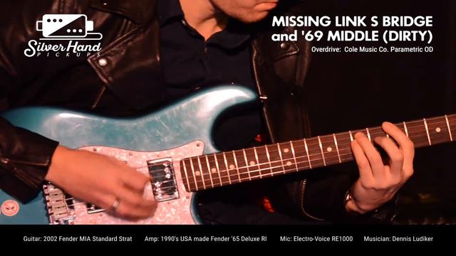 Silver Hand Pickup's "Missing Link S bridge" and "69 Strat middle" (dirty) смотреть онлайн