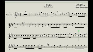 Pedro - Tenor Saxophone sheet music & playback download - instrumental cover version